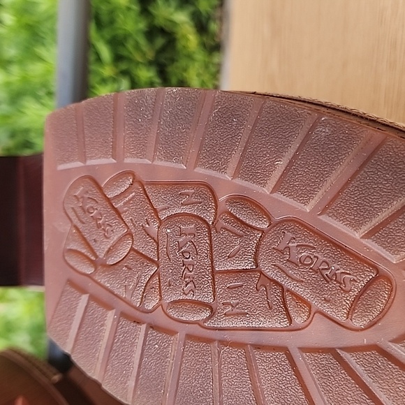 Women's Korks Lori Platform Block Heel Clog Mule Comfort Tan / Brown Size 10 - Picture 8 of 10